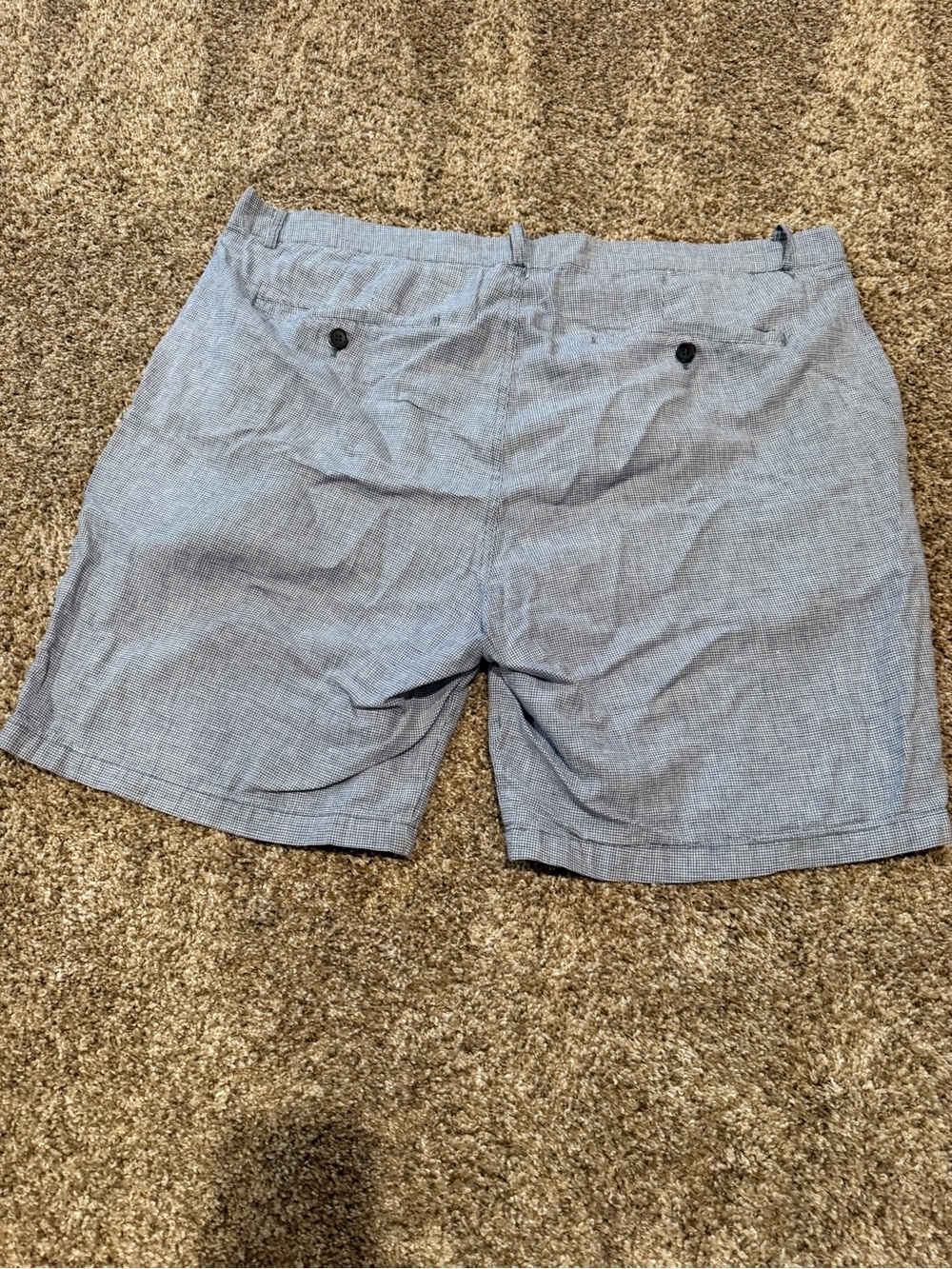 Men's Light Blue Flat Front Casual Shorts